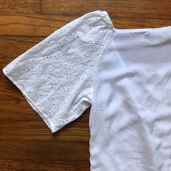 SOLD [A New Day] White Peasant Top Blouse - Picture 7 of 8